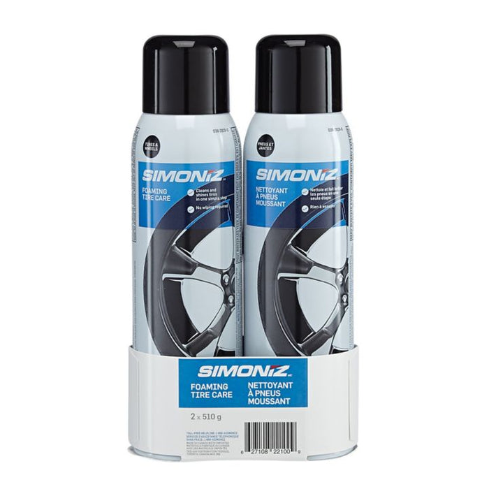 Simoniz Foaming Tire Shine Spray, Car & Tire Cleaner Foam Spray, 18 oz, 2  Packs