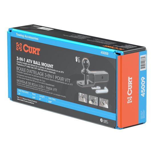 45009 3-in-1 ATV Ball Mount with 2 Shank and 2 Trailer Ball