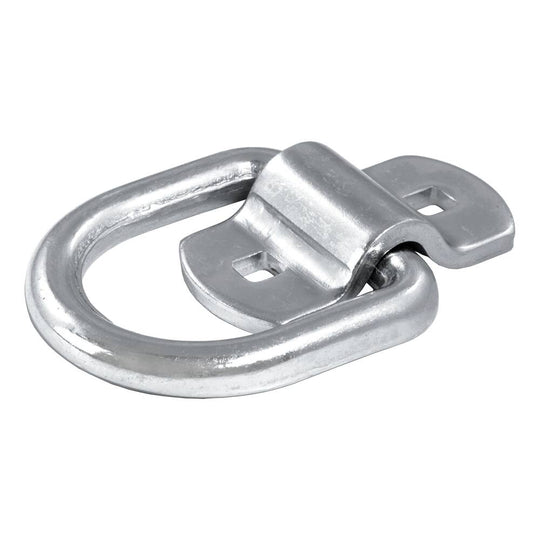 83742 3 x 3 Surface-Mounted Tie-Down D-Ring (3600lb, Clear Zinc)