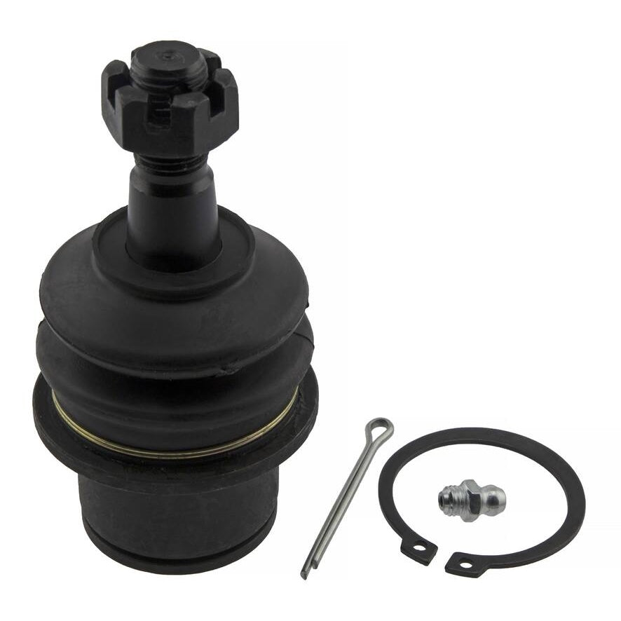 30480996 Pro-Series OE Ball Joints, featuring a rubber boot, cotter pin, snap ring, and grease fitting, isolated on a white background.