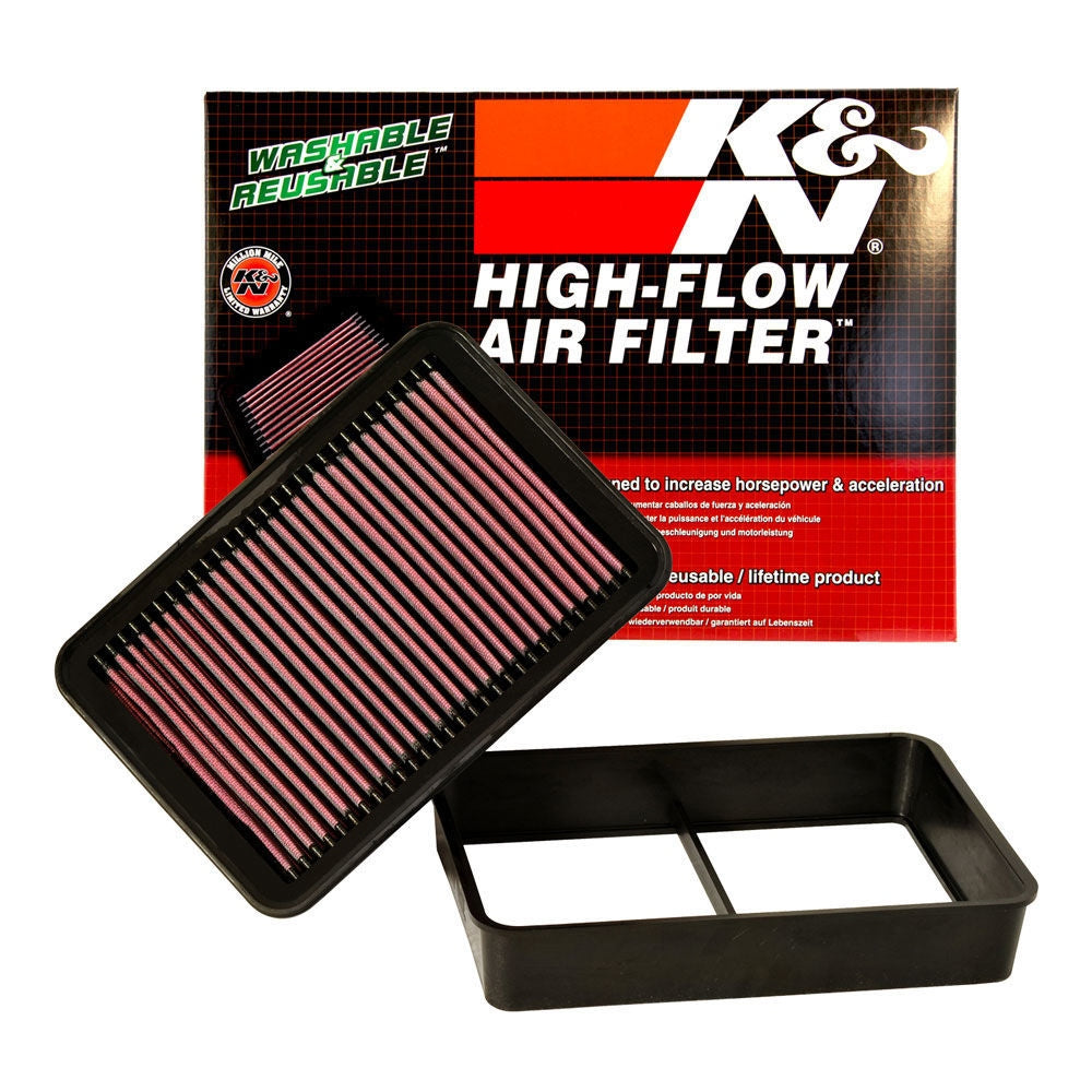 K&N 33-2392 Panel Air Filter – High Performance, Washable, Pre-Oiled, Made In USA
