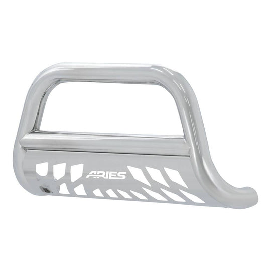 35-3014 Aries 3 Bull Bar, SS w/ Brushed SS Skid Plate