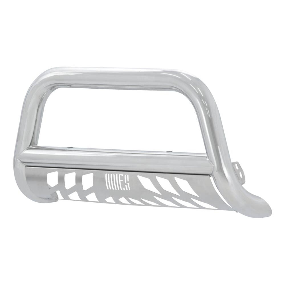 35-4013 Aries 3 Bull Bar, SS w/ Brushed SS Skid Plate