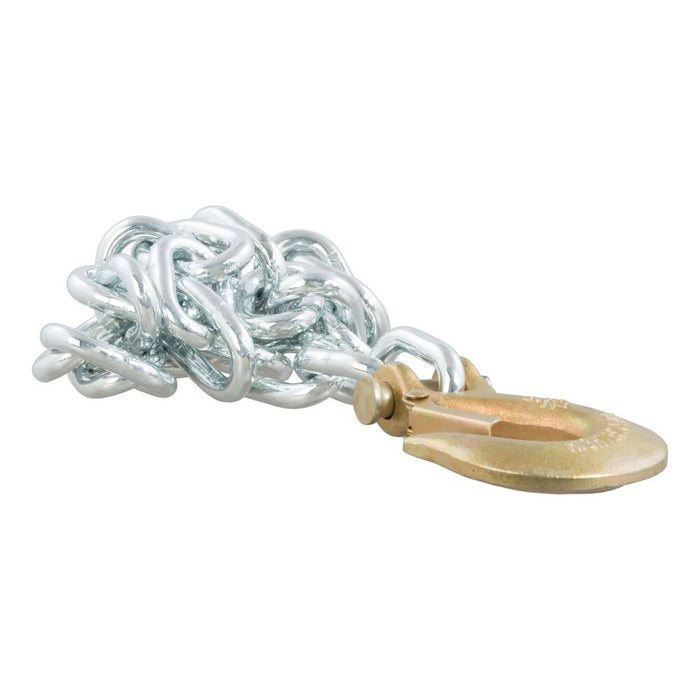 80314 35 Safety Chain with 1 Clevis Hook (11,700 lbs, Clear Zinc)
