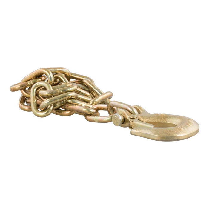 80303 35 Safety Chain with 1 Clevis Hook (12600 lbs, Yellow Zinc)