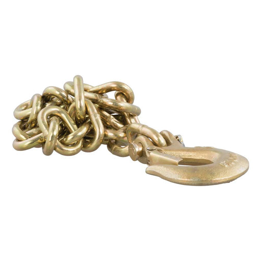 80304 35 Safety Chain with 1 Clevis Hook (18800 lbs, Yellow Zinc)
