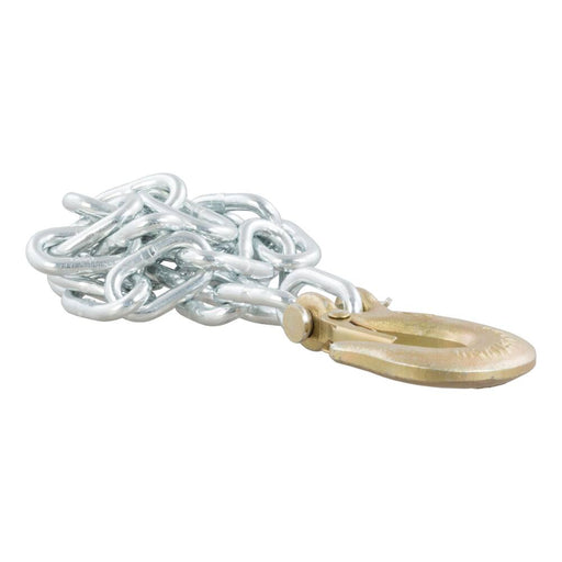 80302 35 Safety Chain with 1 Clevis Hook (7,800 lbs, Clear Zinc)