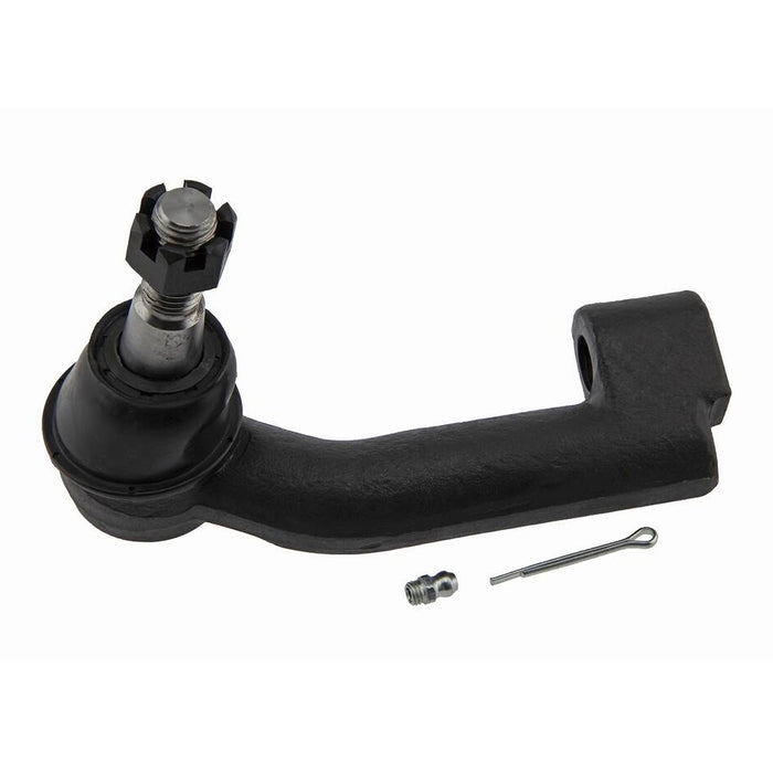 A black 354800514 Pro-Series OE tie rod end, complete with a nut, threaded fitting, and cotter pin, displayed on a white background.