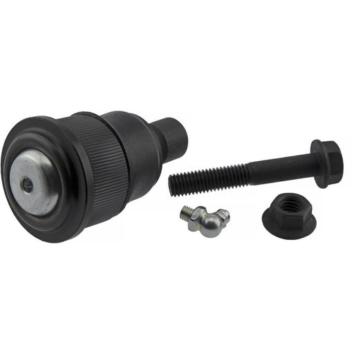 A 35480107 Pro-Series OE Ball Joint in black, equipped with a bolt, nut, and grease fitting, displayed on a white background.