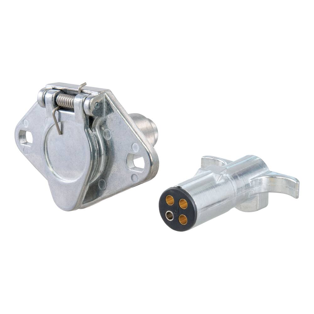 58671 4-Way Round Connector Plug & Socket (Packaged)