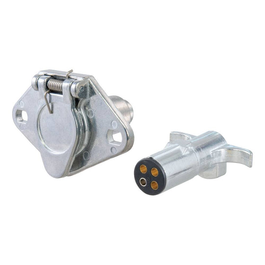 58671 4-Way Round Connector Plug & Socket (Packaged)