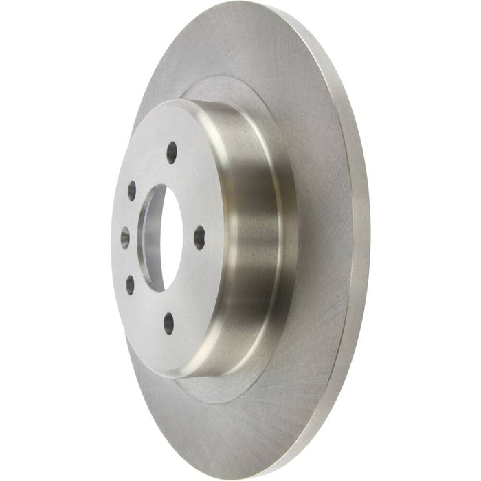 Close-up view of the PS41349 Certified Brake Rotor, Rear, featuring a metallic finish with a central hole and multiple smaller holes for mounting.