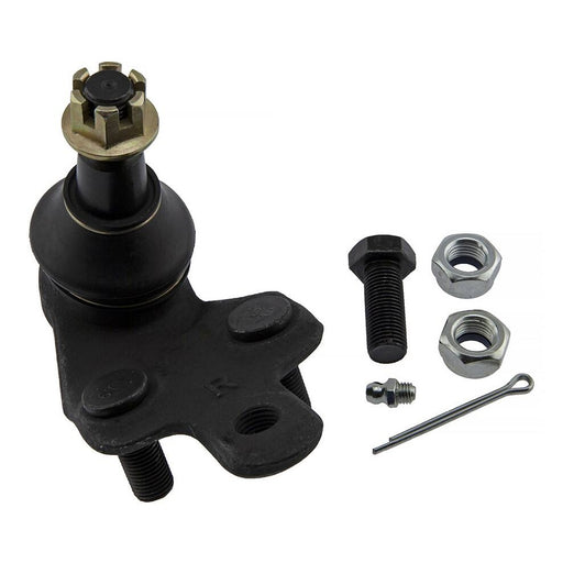 4333029405 Pro-Series OE Ball Joints with rubber boot and complete hardware set, including bolts, nuts, and a cotter pin, on a white background.