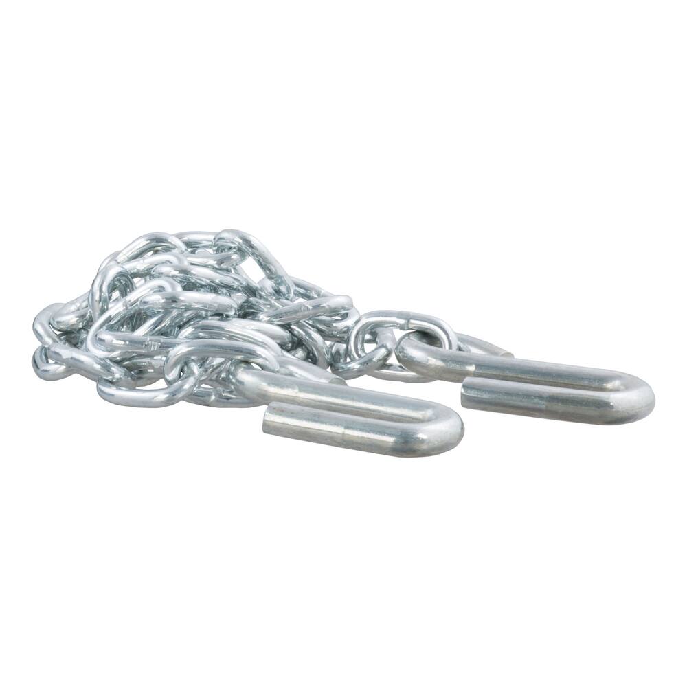 80011 48 Safety Chain with 2 S-Hooks (2,000 lbs, Clear Zinc)