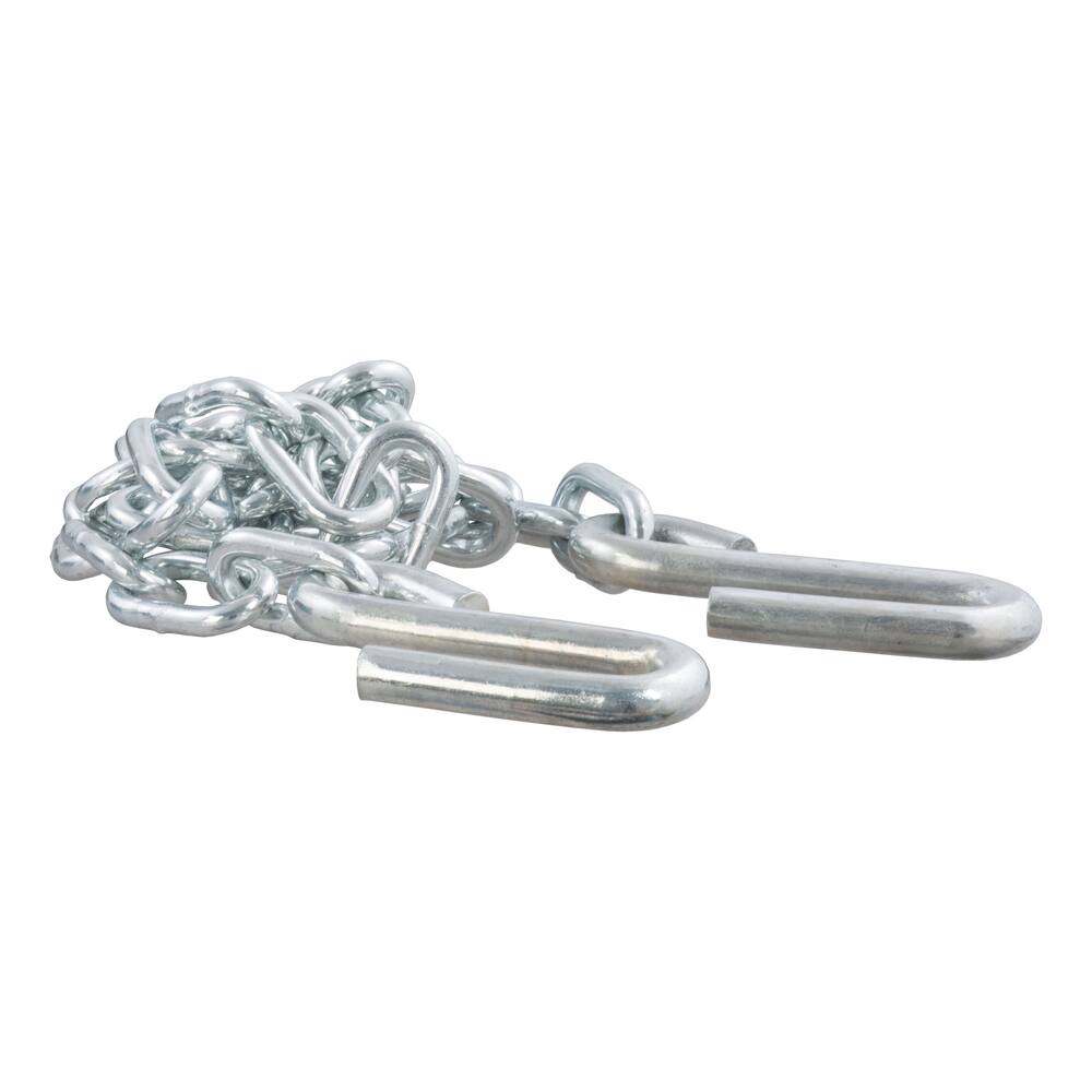 80030 48 Safety Chain with 2 S-Hooks (5,000 lbs, Clear Zinc)