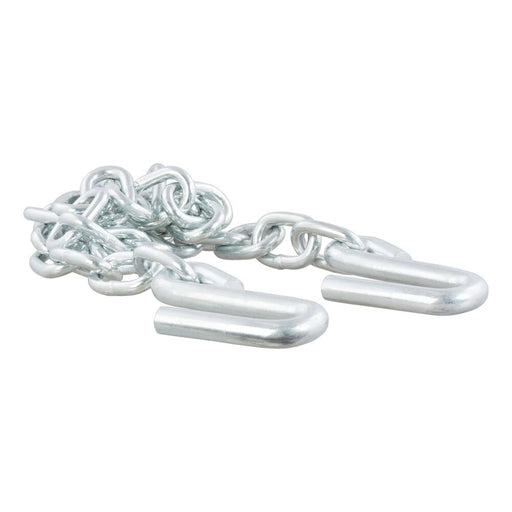 80301 48 Safety Chain with 2 S-Hooks (7,000 lbs, Clear Zinc)