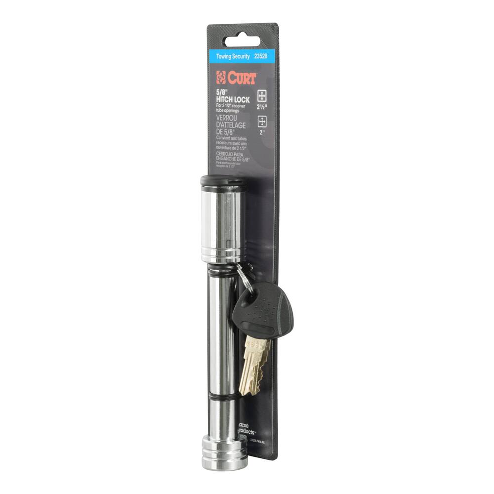 23528 5/8 Hitch Lock (2 or 2-1/2 Receiver, Barbell, Chrome)