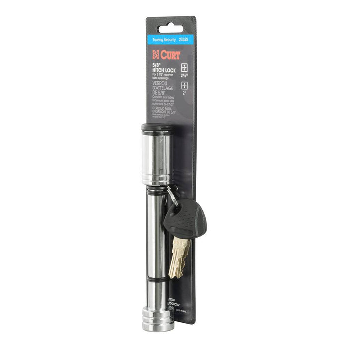 23528 5/8 Hitch Lock (2 or 2-1/2 Receiver, Barbell, Chrome)