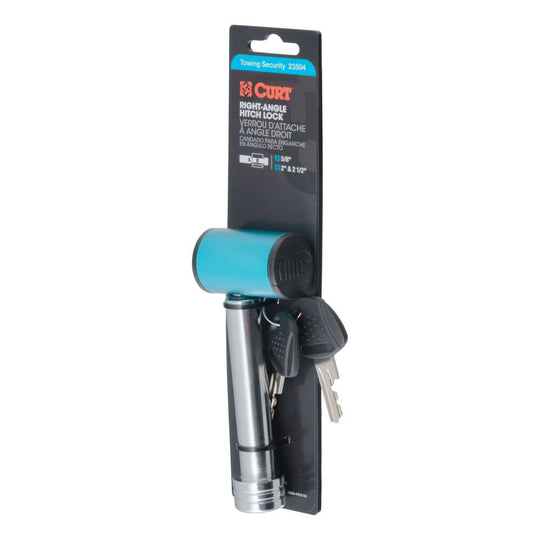 23504 5/8 Hitch Lock (2 or 2-1/2 Receiver, Right-Angle, Chrome)