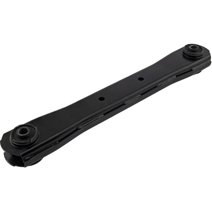 A black Pro-Series OE control arm with a ball joint for the front, upper part of an automotive suspension system, including bushings on both ends.