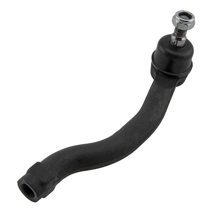 The 53540SEPA02 Pro-Series OE Tie Rod, featuring a black curved design and equipped with a metal nut and bolt on one end, is displayed against a white background.