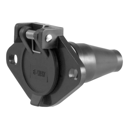 58130 6-Way Round Connector Socket (Vehicle Side, Black Plastic)