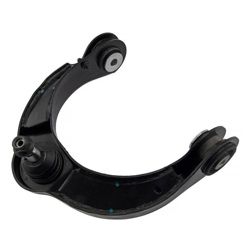 A 68217808AA Pro-Series OE Front Upper Control Arm with Ball Joint, in black, displayed on a white background.