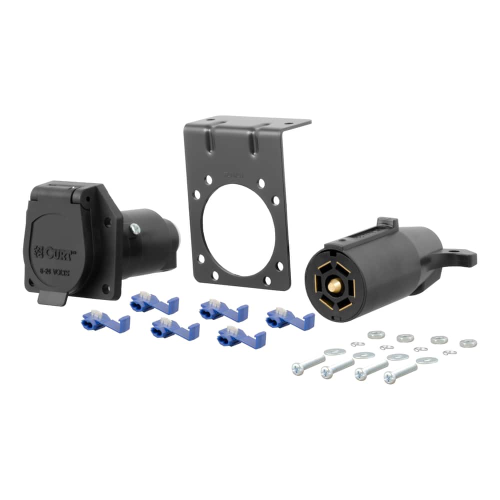 58152 7-Way Blade Connector Plug & Socket with Hardware (Packaged)