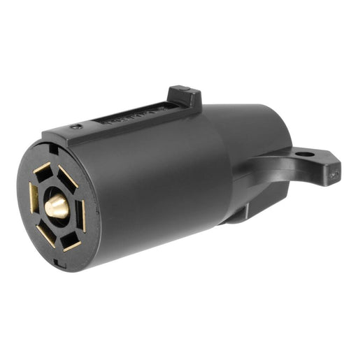58140 7-Way RV Blade Connector Plug (Trailer Side, Black Plastic)