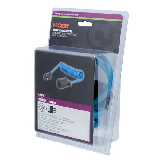 57280 8' Electrical Adapter Harness 7-Way Blade to 4-Way Flat