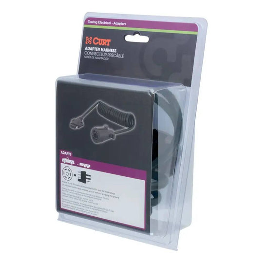 57282 8' Electrical Adapter Harness 7-Way Blade to 5-Way Flat