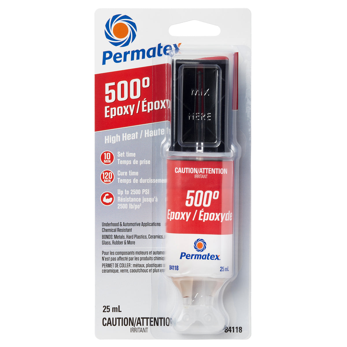 Permatex® 500° High Heat Epoxy, 25mL Syringe — Partsource