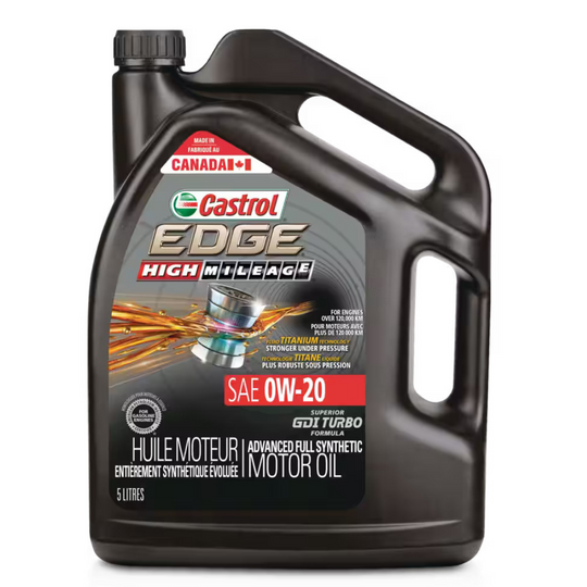 Castrol EDGE High Mileage 5W30 Synthetic Engine/Motor Oil, 5-L