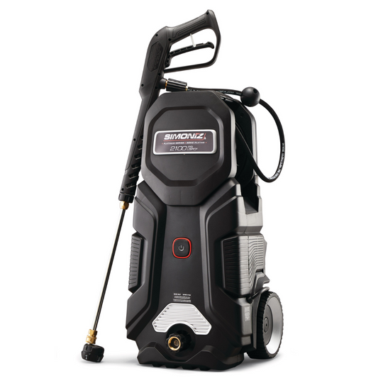 Simoniz 2100 PSI 1.5 GPM Corded Cold Water Wheeled Brushed Electric Pressure Washer w/ Foam Blaster
