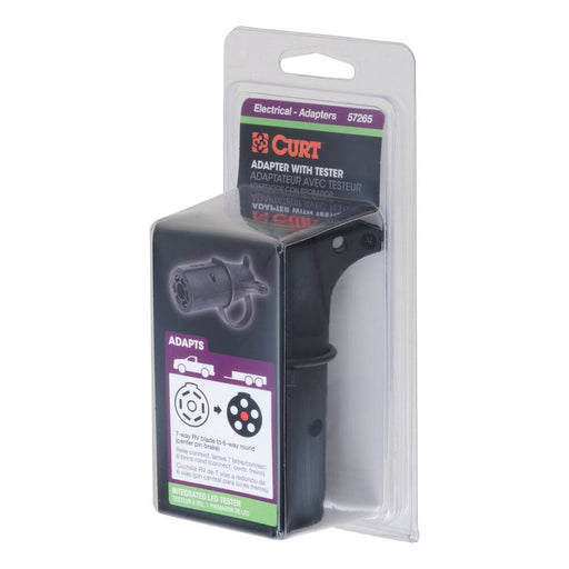 57260 Adapter (7-Way RV Blade to 6-Way Round Trailer, Center Pin)