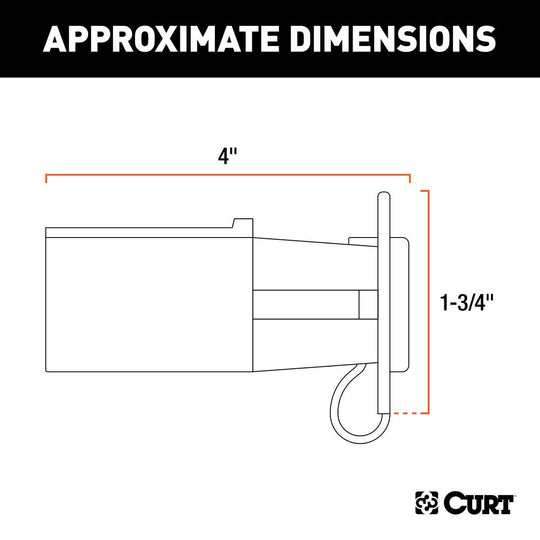 57265 Adapter (7-Way RV Blade to 6-Way Round, Center Pin Brake)