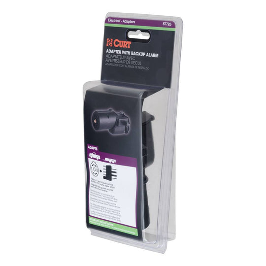 57725 Adapter with Backup Alarm, 7-Way Blade to 5-Way Flat Trailer