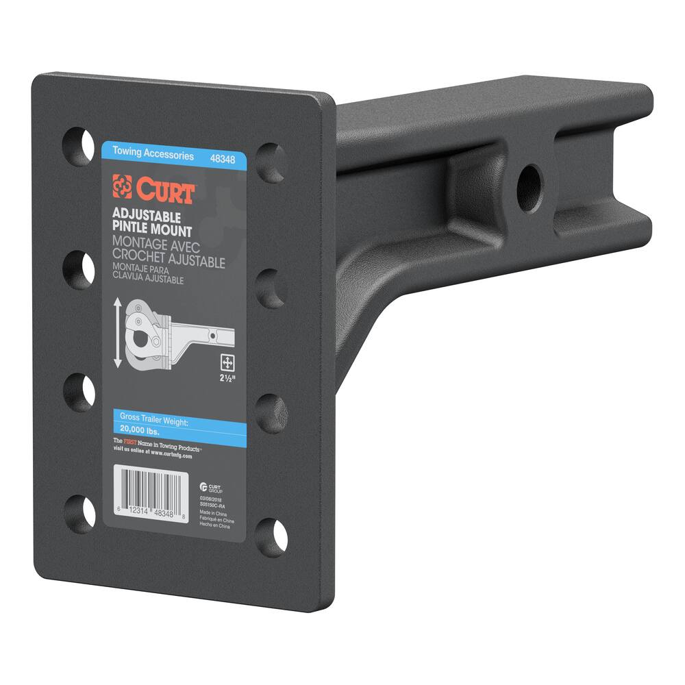 48348 Adjustable Pintle Mount (20K lb, 7-1/4 High, 10-3/4 Long)