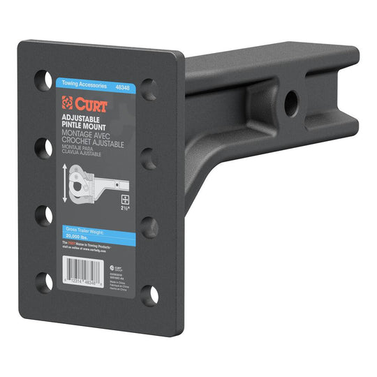 48348 Adjustable Pintle Mount (20K lb, 7-1/4 High, 10-3/4 Long)