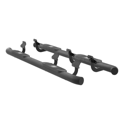 AL233043 Aries Big Step Round Side Bars, Textured Black