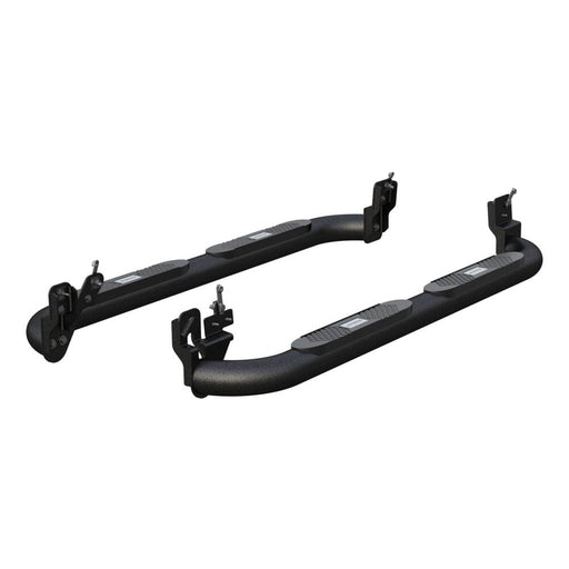 AL235040 Aries Big Step Round Side Bars, Textured Black