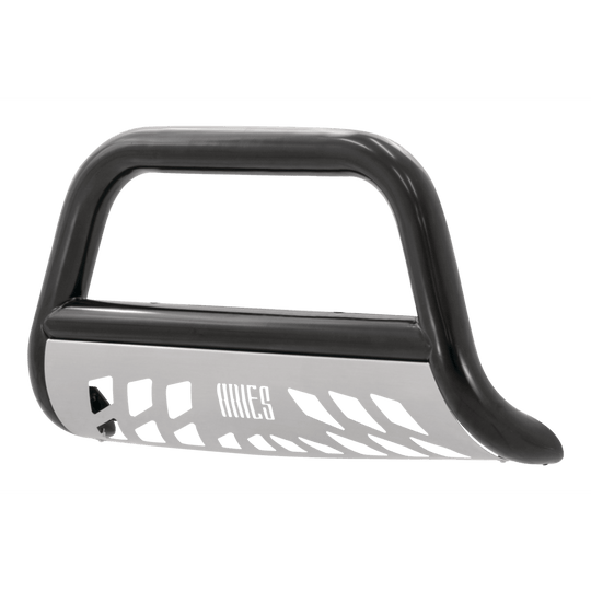 B35-1001 Aries 3 BullBar, SG Black w/ Brushed SS Skid Plt