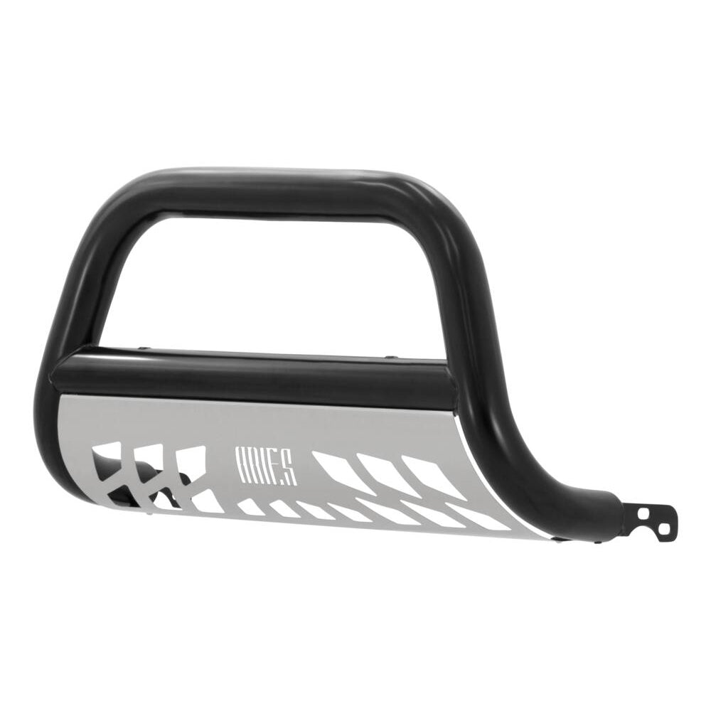 B35-3004 Aries 3 BullBar, SG Black w/ Brushed SS Skid Plt