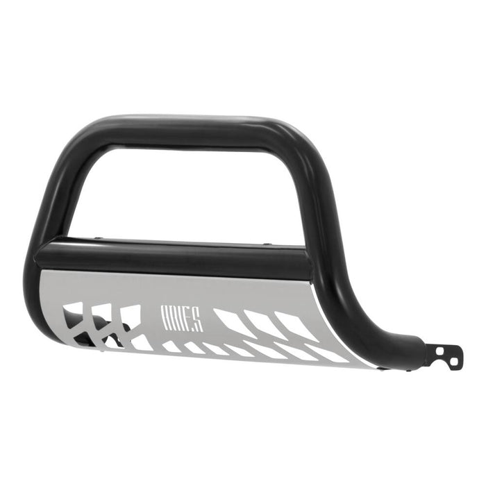 B35-3004 Aries 3 BullBar, SG Black w/ Brushed SS Skid Plt