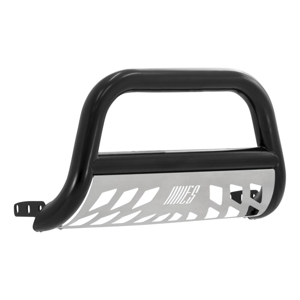 B35-4002 Aries 3 BullBar, SG Black w/ Brushed SS Skid Plt