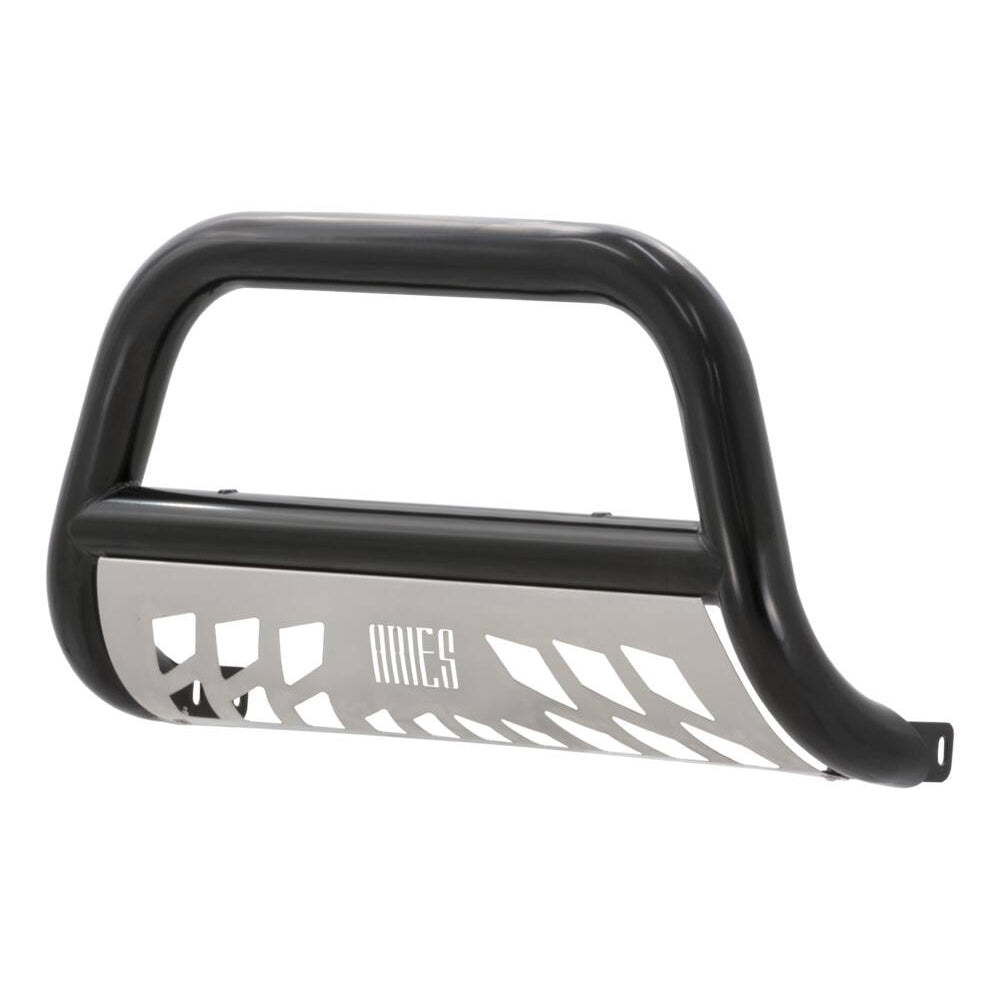 B35-5005 Aries 3 BullBar, SG Black w/ Brushed SS Skid Plt