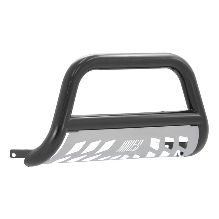 B35-9001 Aries 3 BullBar, SG Black w/ Brushed SS Skid Plt