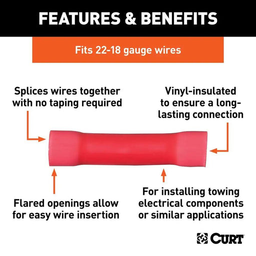 59421 Butt Connectors (22-18 Wire Gauge, 100-Pack)