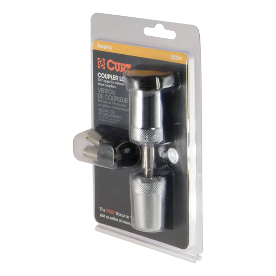 23503 Coupler Lock (1/4 Pin, Right-Angle, Chrome)