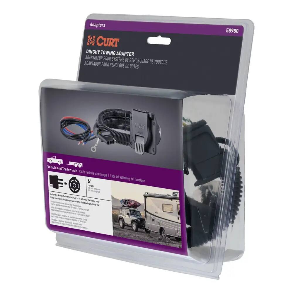 58980 Dinghy Towing Electrical Adapter (4-Way Flat to 7-Way Blade)